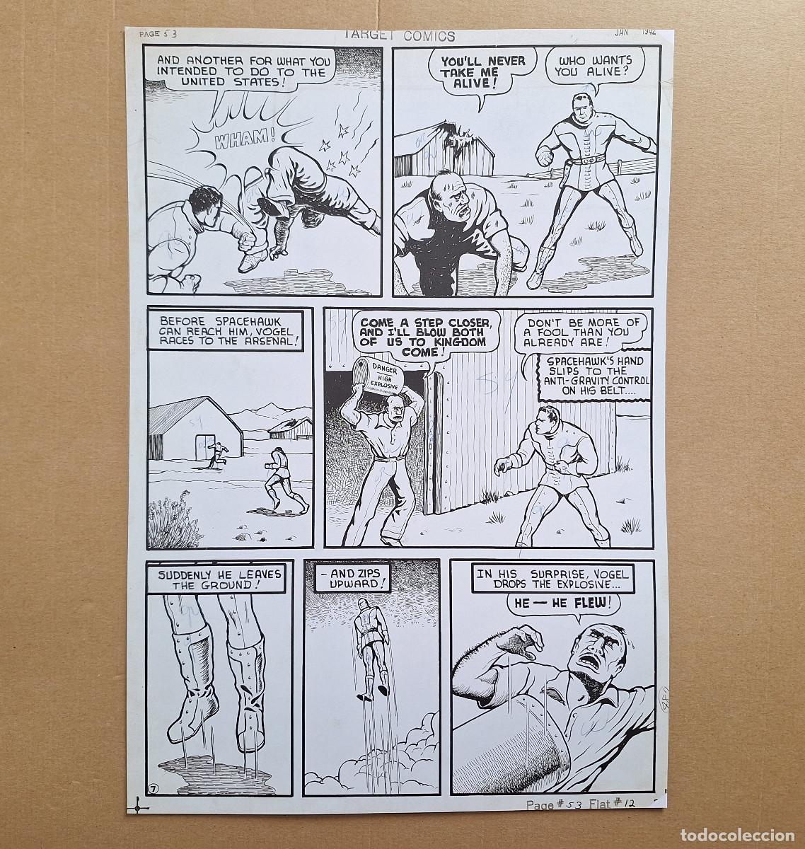 C&oacute;mics: Spacehawk de Basil Wolverton [P&aacute;ginas diversas &middot; 3 hojas] - Facs&iacute;mil - Foto 5