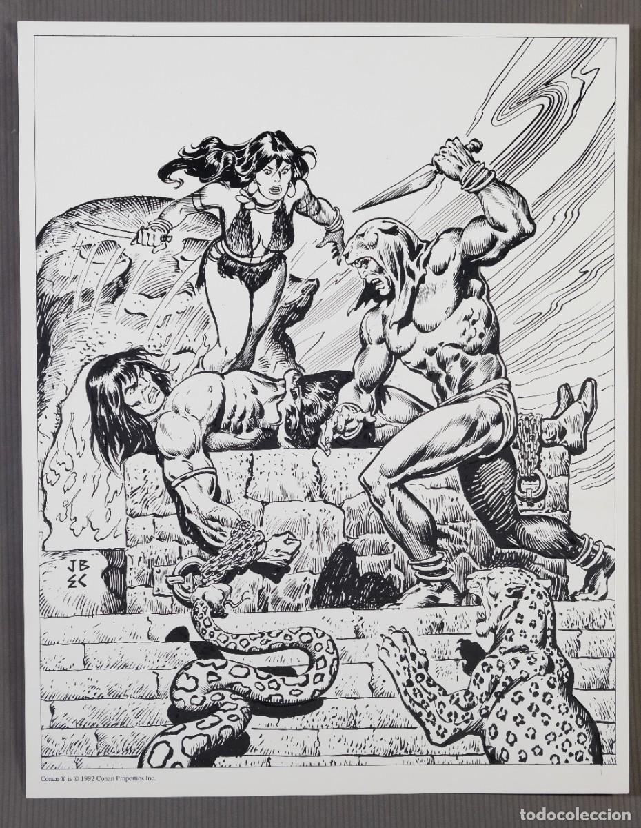 C&oacute;mics: L&aacute;mina de Conan, impresi&oacute;n digital - 1992 - Foto 2