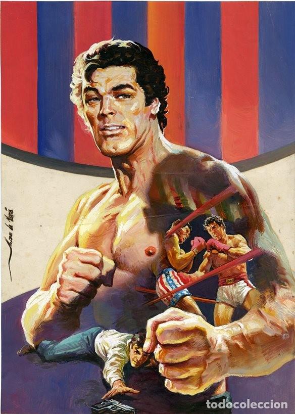 C&oacute;mics: Portada Original de Alfredo de la Mar&iacute;a - Boxeo - Editorial Columba - Foto 1