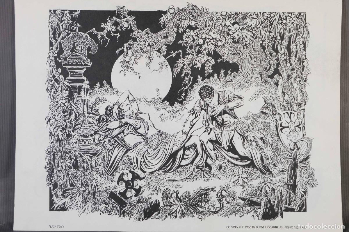 C&oacute;mics: 6 l&aacute;minas en blanco y negro de Burne Hogarth Gaz/1500 - Foto 5