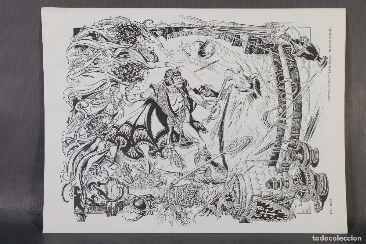 C&oacute;mics: 6 l&aacute;minas en blanco y negro de Burne Hogarth Gaz/1500 - Foto 8