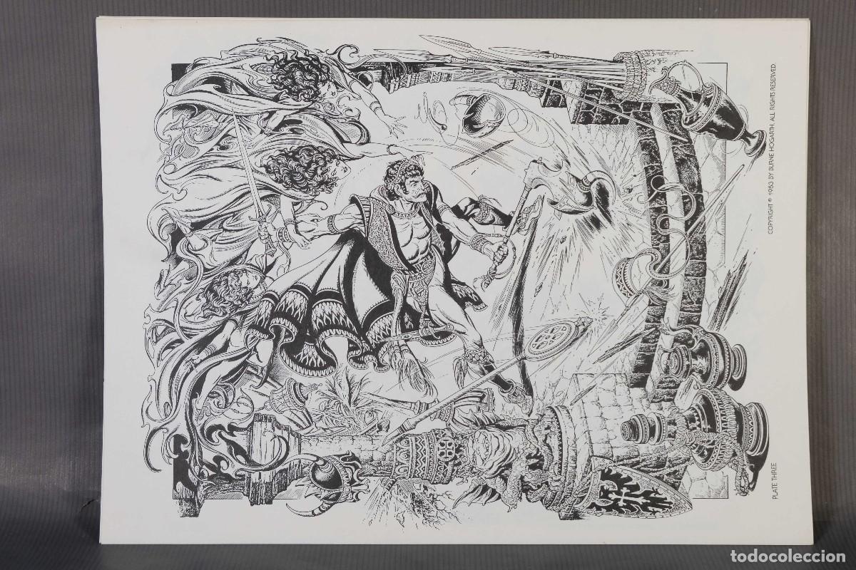 C&oacute;mics: 6 l&aacute;minas en blanco y negro de Burne Hogarth Gaz/1500 - Foto 9
