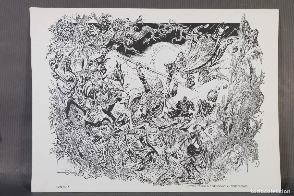 C&oacute;mics: 6 l&aacute;minas en blanco y negro de Burne Hogarth Gaz/1500 - Foto 12