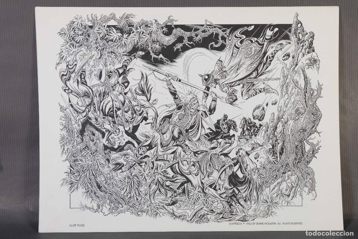 C&oacute;mics: 6 l&aacute;minas en blanco y negro de Burne Hogarth Gaz/1500 - Foto 13