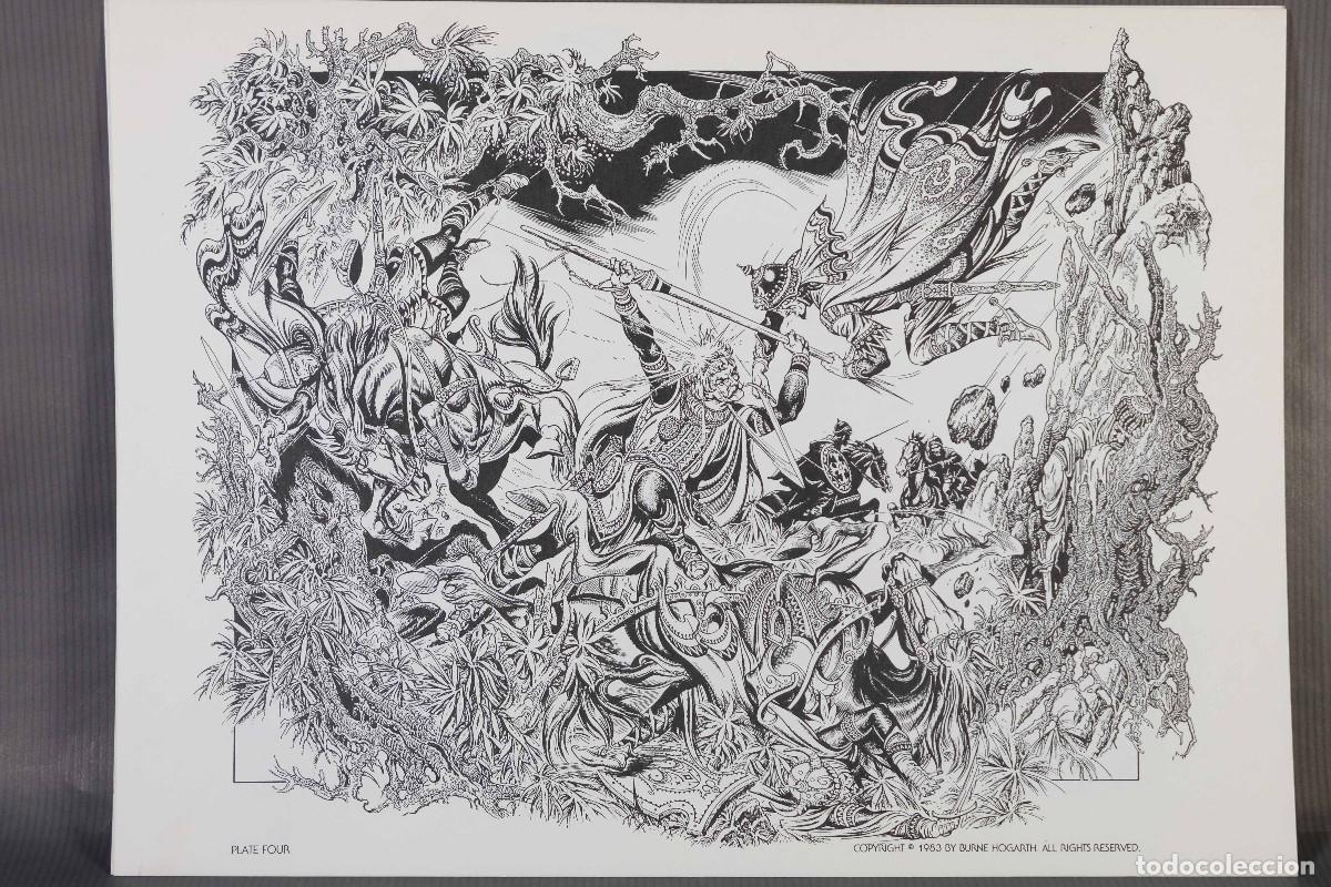 C&oacute;mics: 6 l&aacute;minas en blanco y negro de Burne Hogarth Gaz/1500 - Foto 14