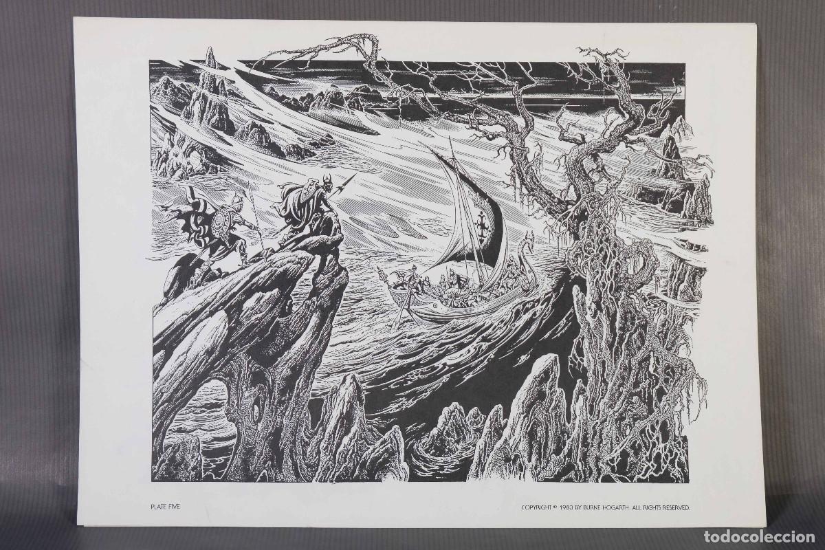 C&oacute;mics: 6 l&aacute;minas en blanco y negro de Burne Hogarth Gaz/1500 - Foto 16