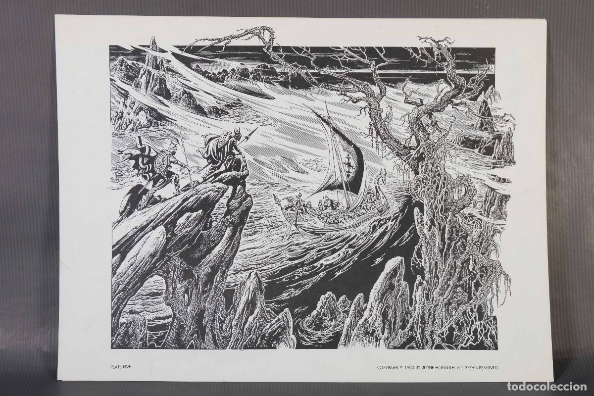 C&oacute;mics: 6 l&aacute;minas en blanco y negro de Burne Hogarth Gaz/1500 - Foto 17