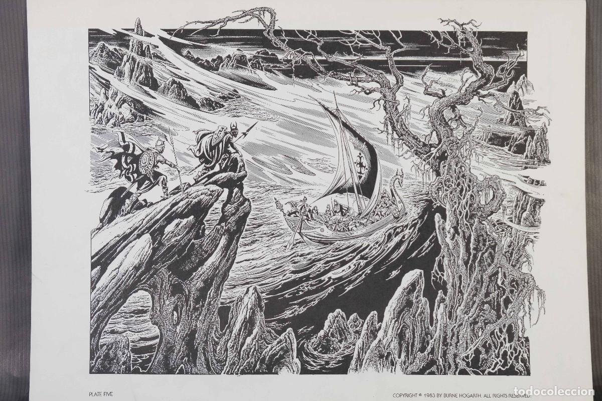 C&oacute;mics: 6 l&aacute;minas en blanco y negro de Burne Hogarth Gaz/1500 - Foto 18