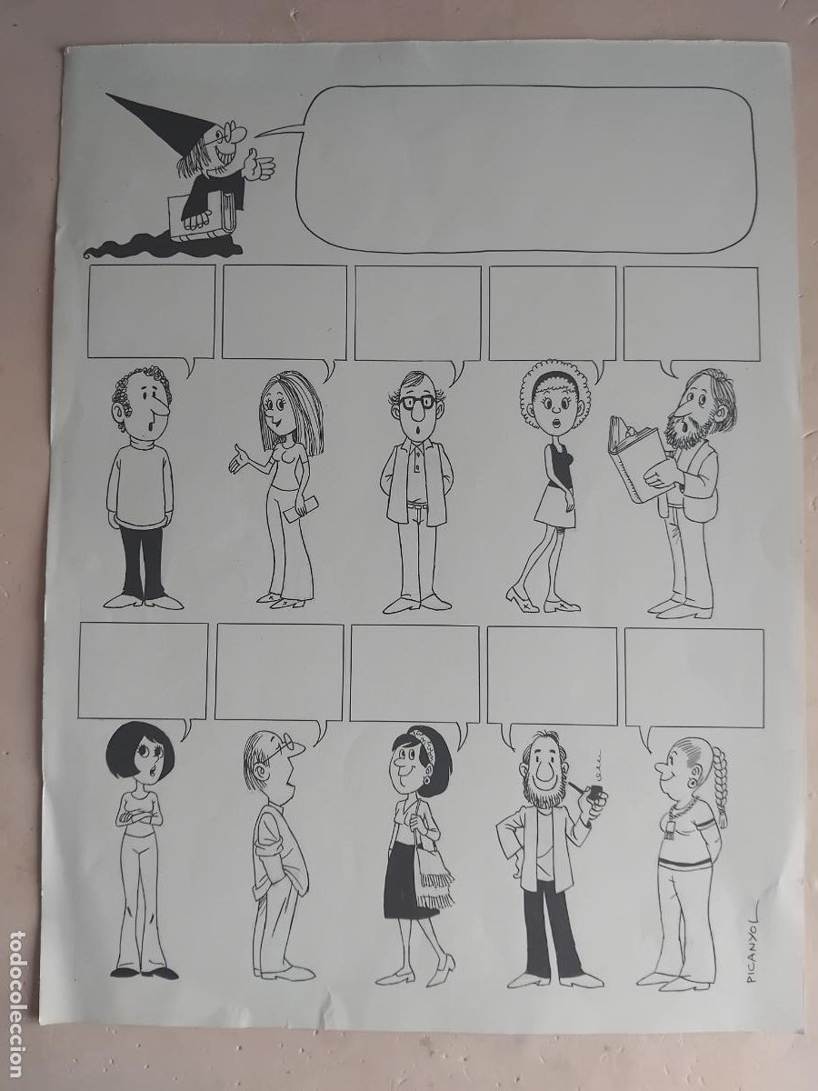 C&oacute;mics: ORIGINAL DE PICANYOL. 29,50 X 39,50 CM. - Foto 1