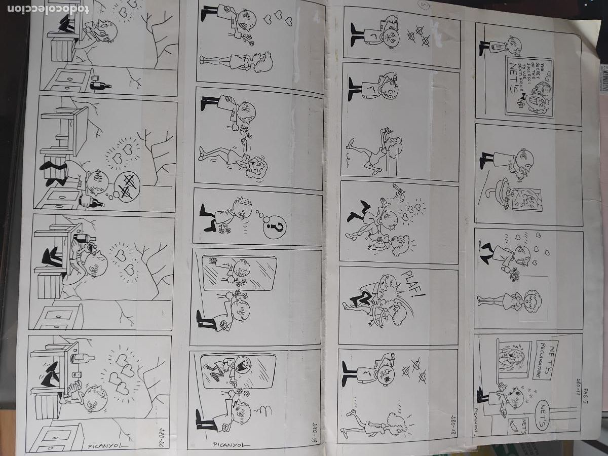 C&oacute;mics: CUATRO TIRAS ORIGINALES DE PICANYOL. - Foto 1
