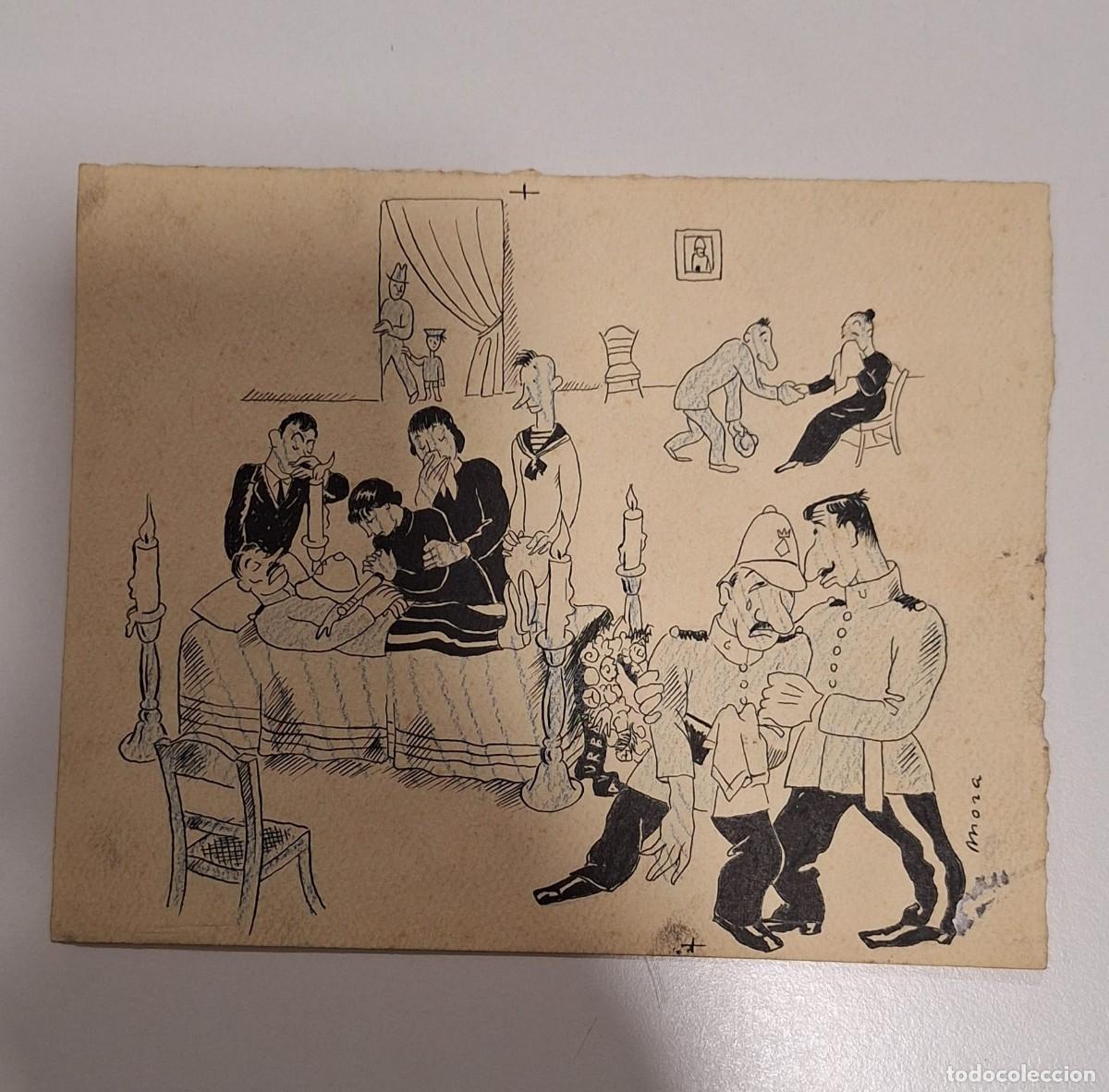 C&oacute;mics: Dibujo original, firmado mora. - Foto 1