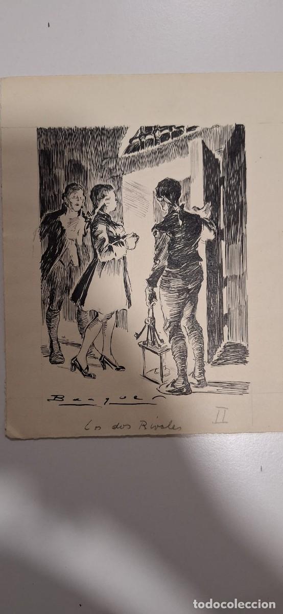 C&oacute;mics: Dos dibujos originales de B&eacute;cquer. - Foto 2