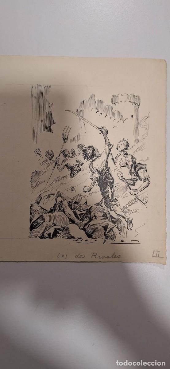 C&oacute;mics: Dos dibujos originales de B&eacute;cquer. - Foto 4