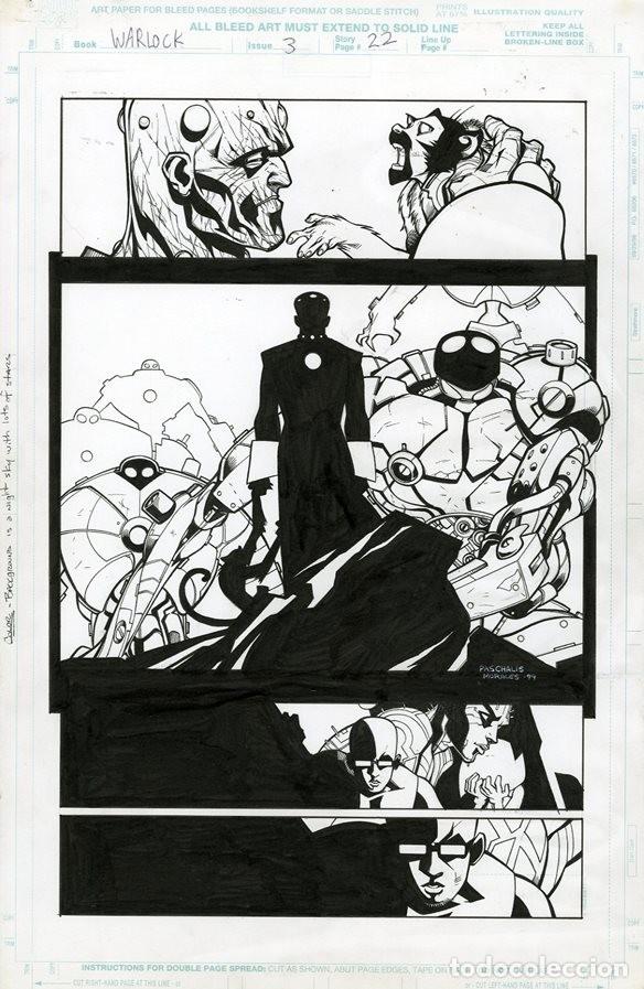 C&oacute;mics: P&aacute;gina Original de Pasqual Ferry - Warlock #3 p.22 - Marvel 2008 - Foto 1