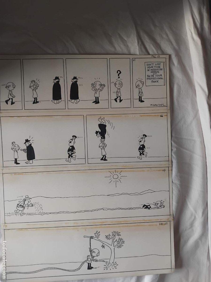 C&oacute;mics: CUATRO TIRAS ORIGINALES DE PICANYOL. - Foto 1