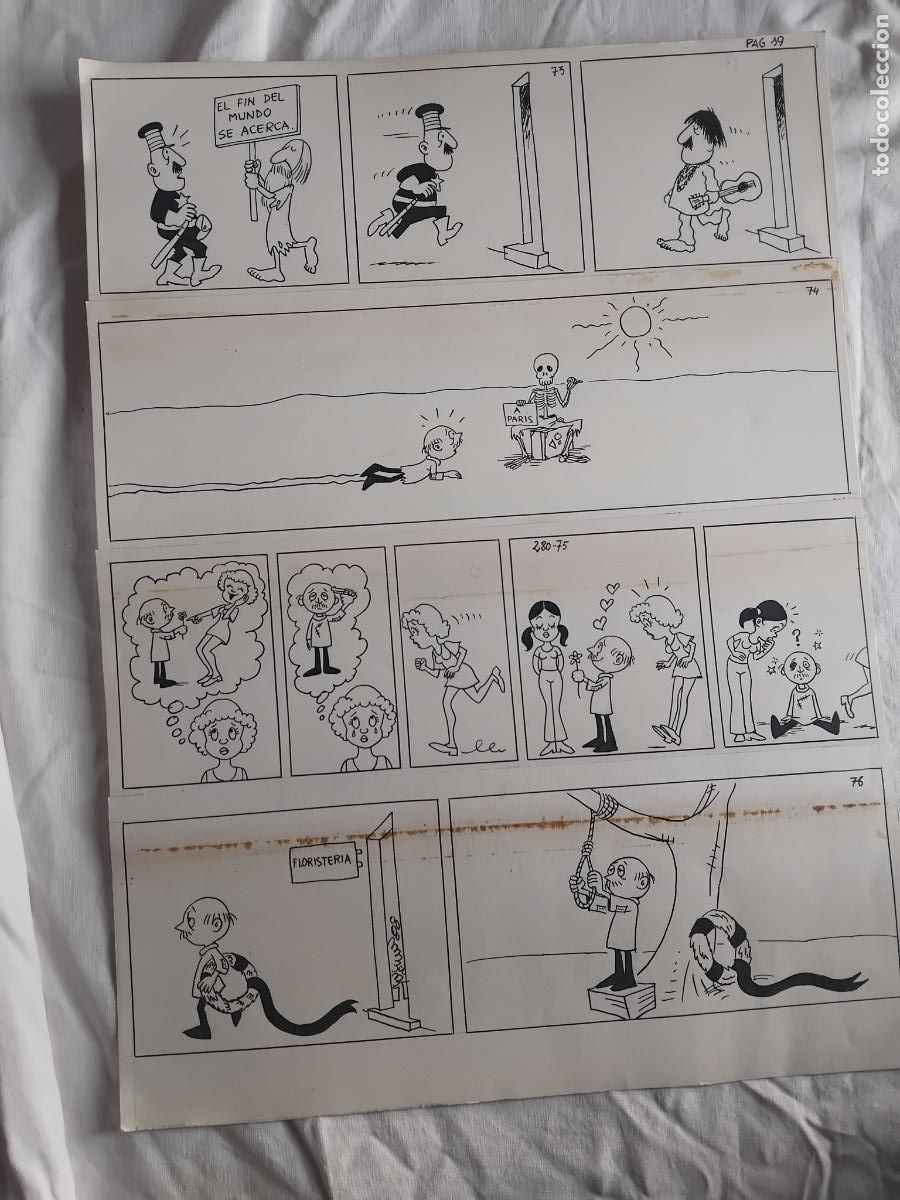C&oacute;mics: CUATRO TIRAS ORIGINALES DE PICANYOL. - Foto 1