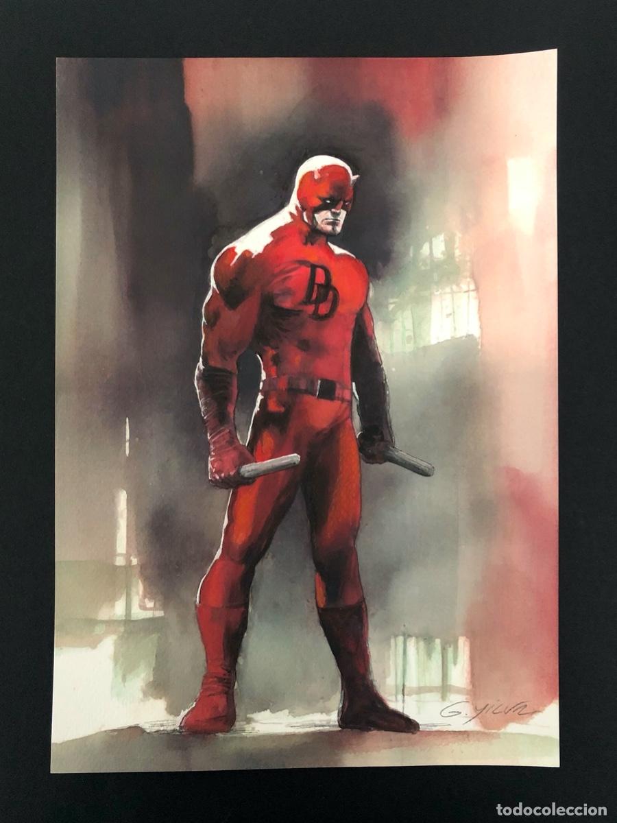 C&oacute;mics: DAREDEVIL ILUSTRACION ORIGINAL PERSONAJES MARVEL - Foto 2