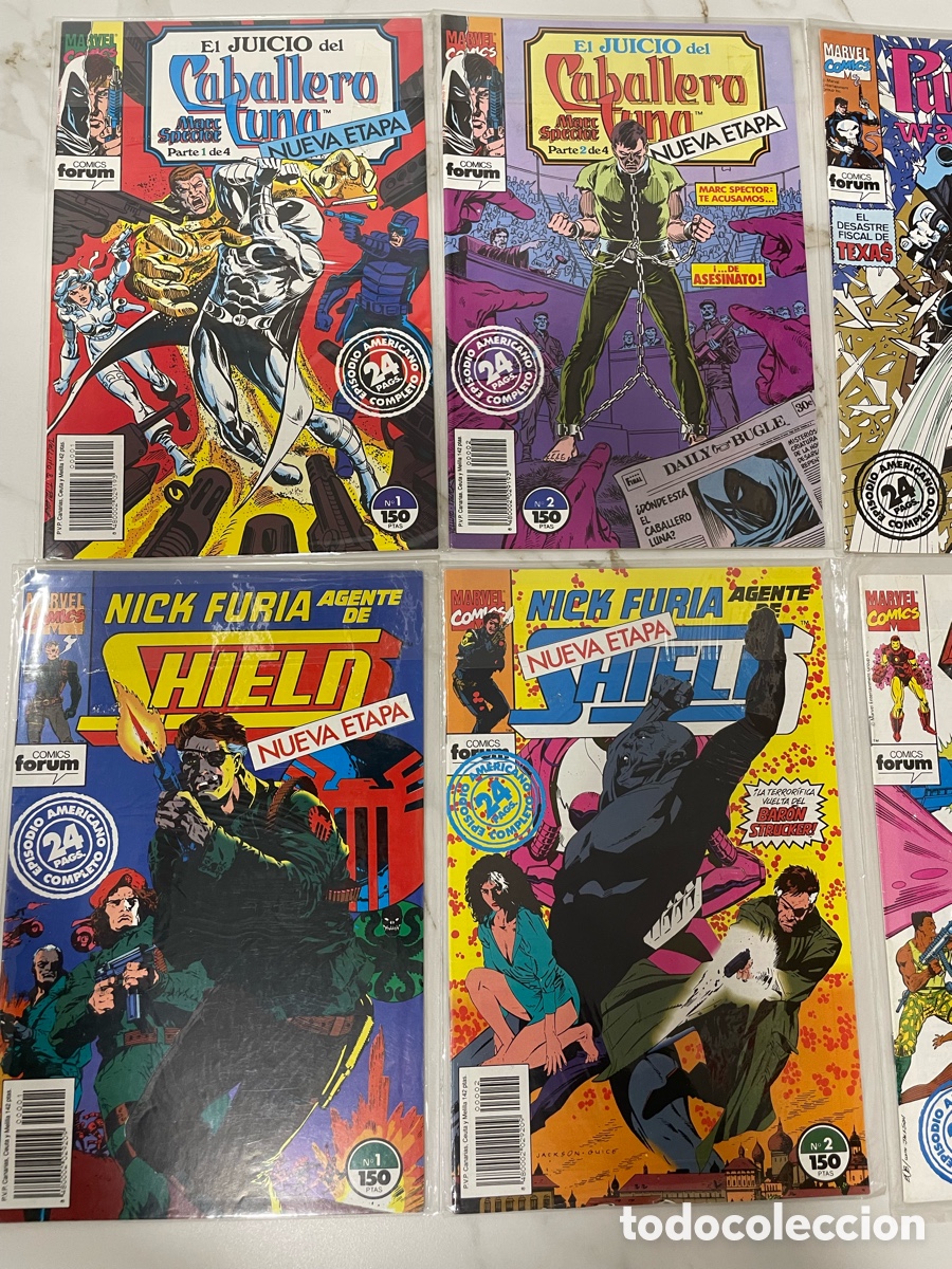 Marvel Forum – Nuevas Etapas (Lote 8 cómics) | Punisher, Iron Man, Caballero Luna, Nick Furia | todocoleccion (Buy It Now)