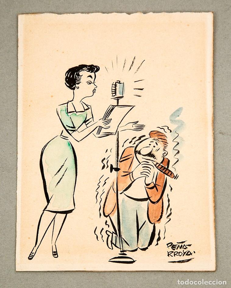 PEÑARROYA - ILUSTRACIÓN ORIGINAL - C. 1955 - FELICITACIÓN NAVIDEÑA | todocoleccion (Buy It Now)