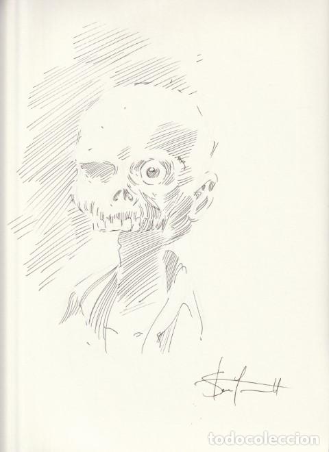 C&oacute;mics: Sketch Steve Yeowell (Skull) firmado dedicatoria. - Foto 1
