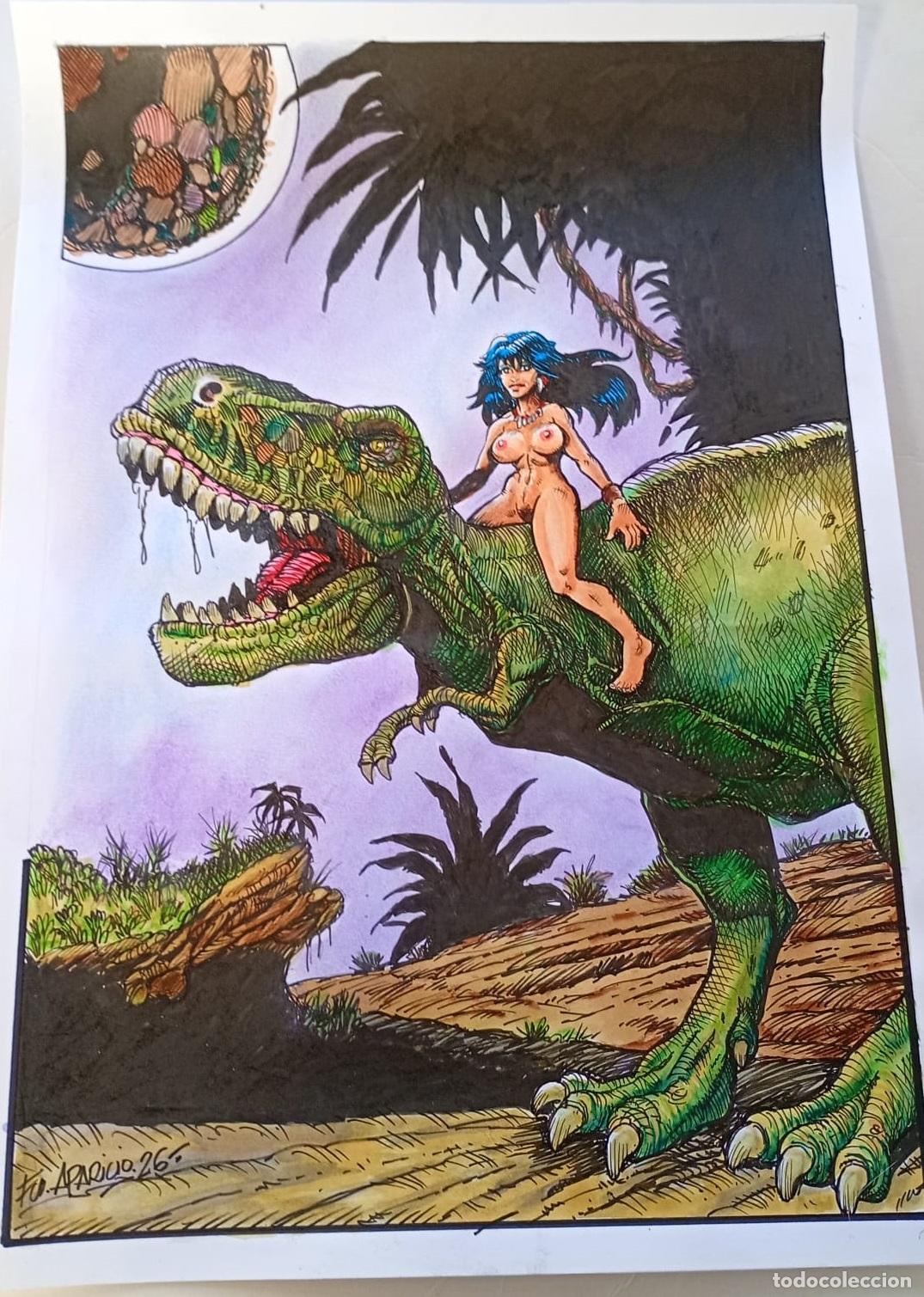 DINO CHICA . Original a mano, tinta y acuarela, firmado. A3. mejor en mano. | todocoleccion (Buy It Now)