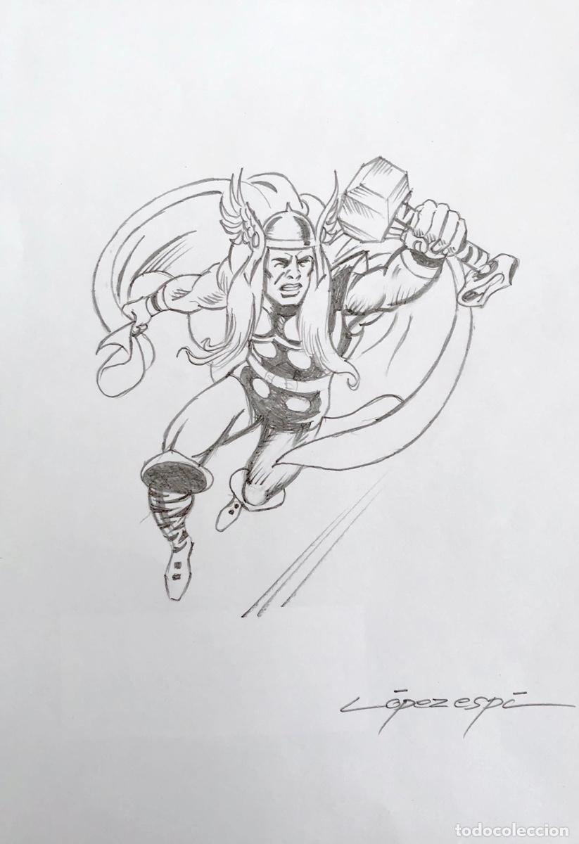 LOPEZ ESPI DIBUJO ORIGINAL THOR | todocoleccion (Buy It Now)