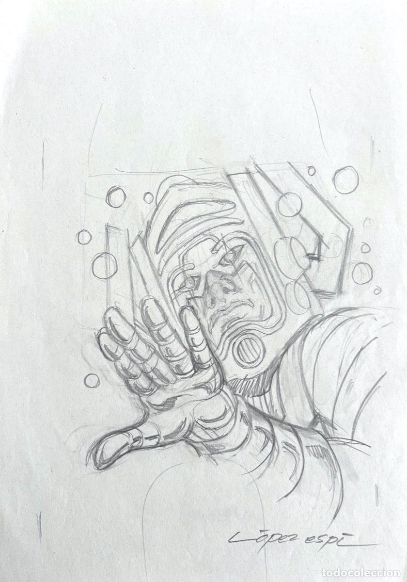 LOPEZ ESPI DIBUJO ORIGINAL LAPIZ GALACTUS | todocoleccion (Buy It Now)