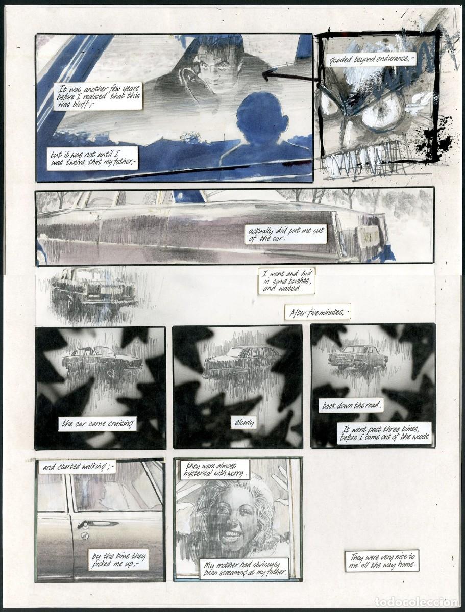C&oacute;mics: P&aacute;gina Original de Dave McKean - Violent Cases p.19 - A&ntilde;o 1987