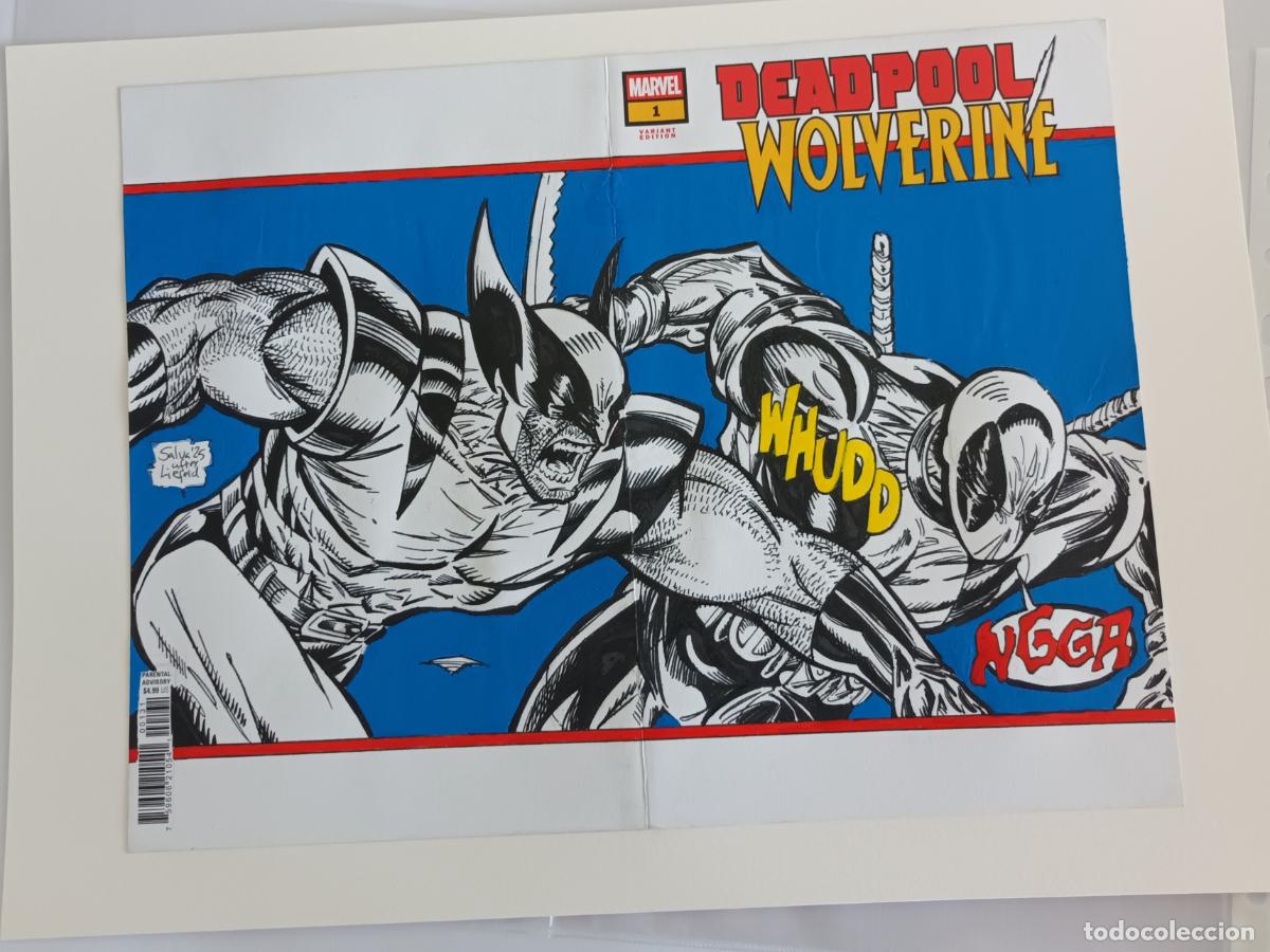 C&oacute;mics: Lobezno y Deadpool, dibujo original basado en el trabajo de Liefeld