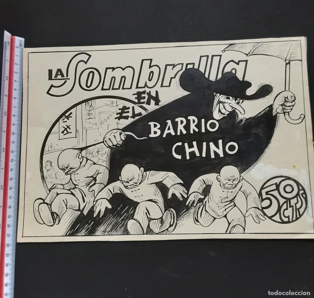 Comics: DIBUJOS ORIGINALES TEBEO/COMIC # LA SOMBRILLA N&deg;7 # J.P.M. ( JUAN PEREZ DEL MURO ) # HUMORISTICO