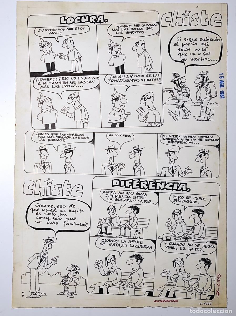 Comics: UNA PLANCHA ORIGINAL CHISTE SEGURAMENTE POR EDGAR PUBLICADA EN EL JAIMITO N&ordm; 1595