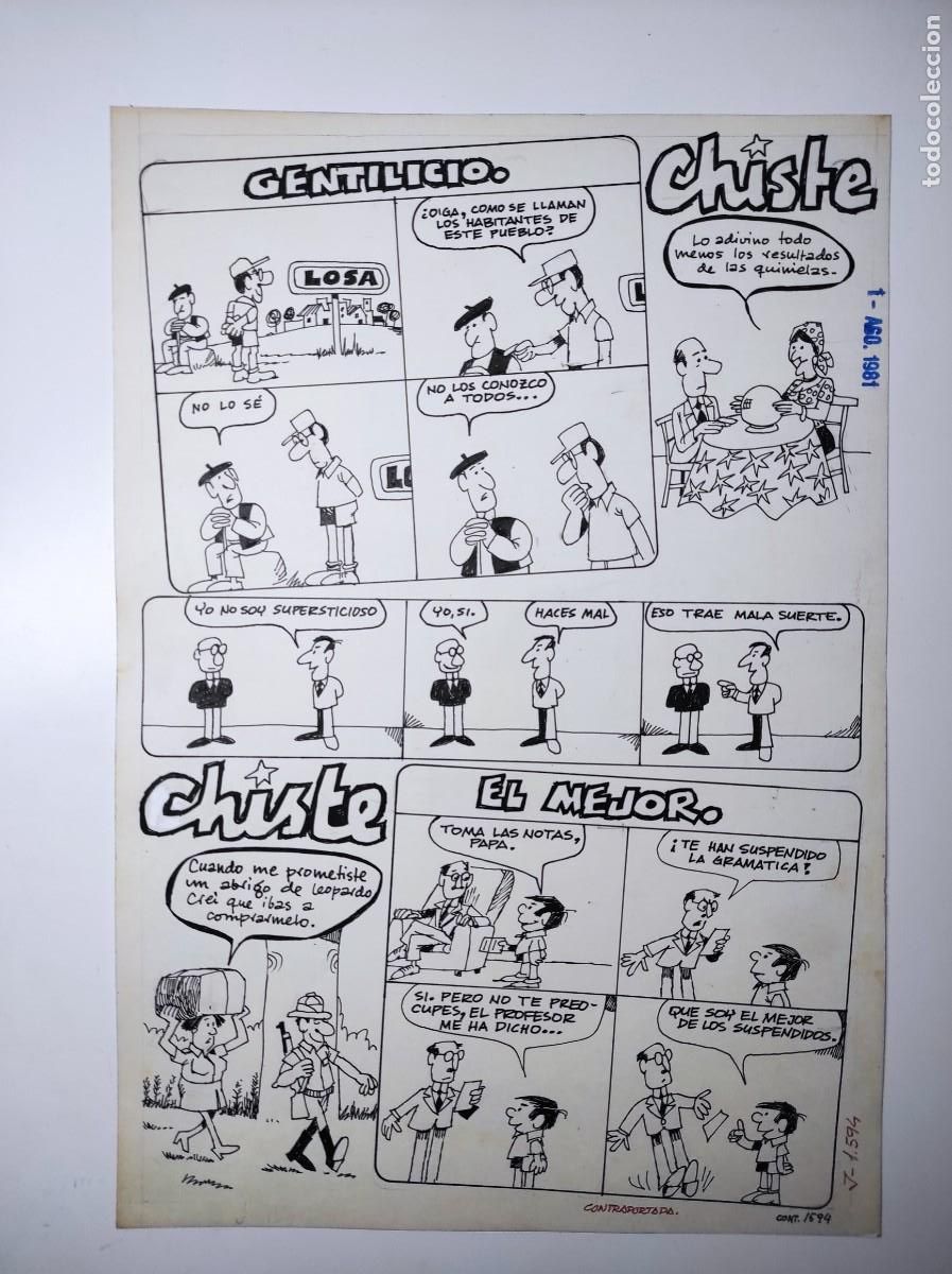 Comics: UNA PLANCHA ORIGINAL CHISTE SEGURAMENTE POR EDGAR PUBLICADA EN EL JAIMITO N&ordm; 1594