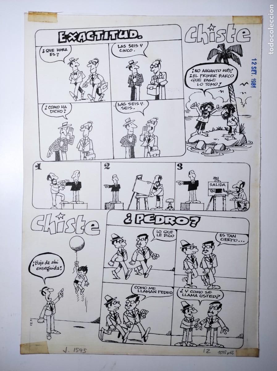 Comics: UNA PLANCHA ORIGINAL CHISTE SEGURAMENTE POR EDGAR PUBLICADA EN EL JAIMITO N&ordm; 1595