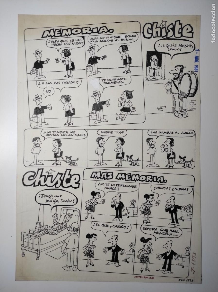 C&oacute;mics: UNA PLANCHA ORIGINAL CHISTE SEGURAMENTE POR EDGAR PUBLICADA EN EL JAIMITO N&ordm; 1593