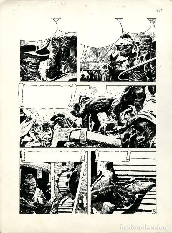C&oacute;mics: P&aacute;gina Original de Enrique Breccia - Rey y Esclavo Cap.I p.7 - Record