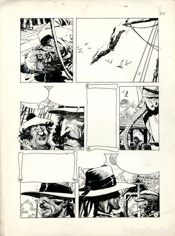 C&oacute;mics: P&aacute;gina Original de Alberto Breccia - Rey y Esclavo Cap.I p.6 - Record