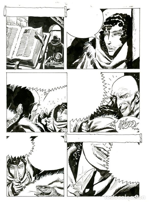 C&oacute;mics: P&aacute;gina Original de Alberto Breccia - Los Libros Negros - La Caja Cap.III p.5 - Record
