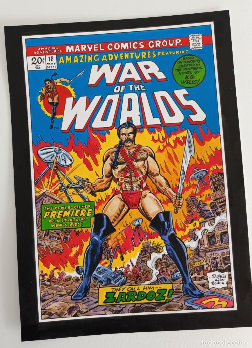 War of The Worlds, dibujo original con una peculiar versión del Amazing Adventures 18 | todocoleccion (Buy It Now)
