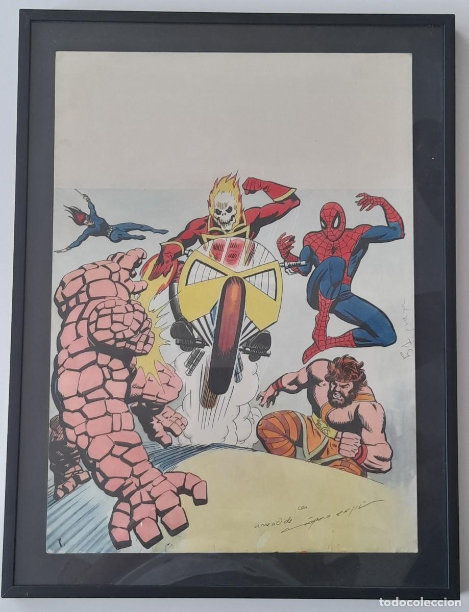 C&oacute;mics: Dibujo Original L&oacute;pez Espi, selecciones vertice n&deg; 53