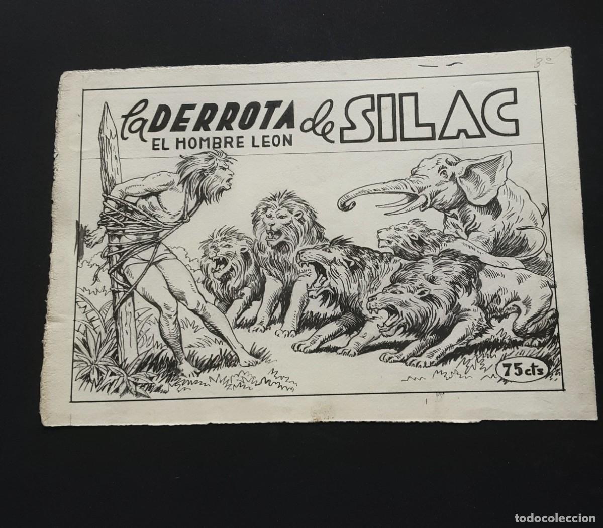 Comics: DIBUJOS ORIGINALES TEBEO/COMIC # SILAC, EL HOMBRE LEON N&deg;8 # E. PERTEGAS # EL &rdquo;TARZAN&rdquo; ESPA&Ntilde;OL