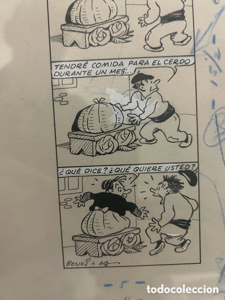 C&oacute;mics: Benejam, TBO. Firmado y enmarcado - Foto 2