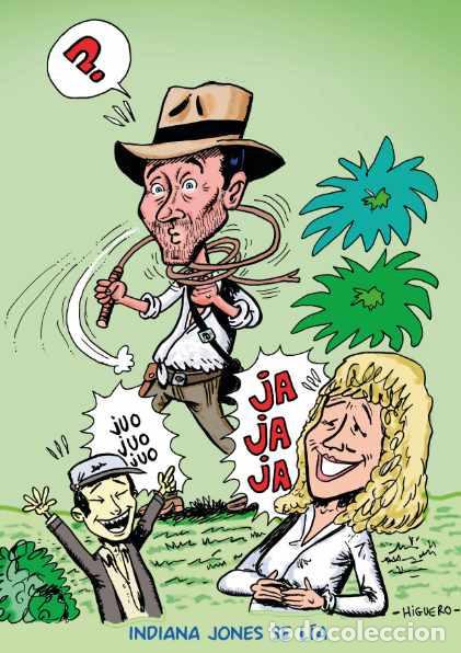 Comics: Print l&aacute;mina de Indiana Jones, de Higuero. C&oacute;mic. En DIN A4