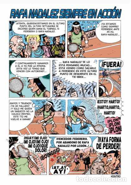 Comics: Print l&aacute;mina de p&aacute;gina de c&oacute;mic de RAFAEL NADAL, de Higuero. En DIN A3