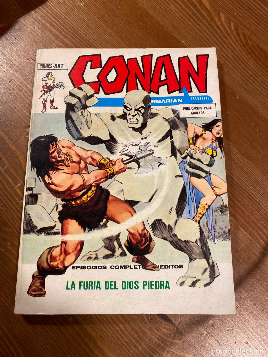 C&oacute;mics: CONAN, LA FURIA DEL DIOS DE PIEDRA, ED. V&Eacute;RTICE 1974 COMICS-ART