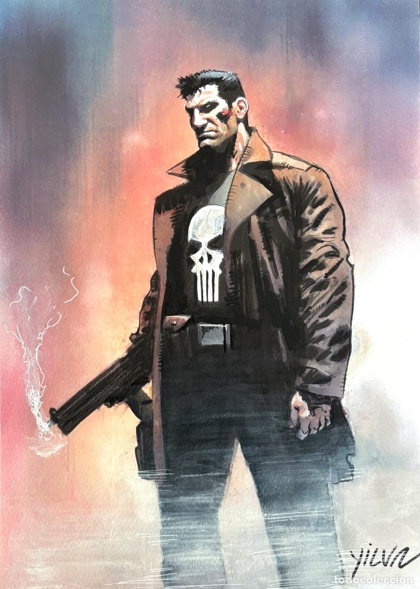 C&oacute;mics: PUNISHER ILUSTRACION ORIGINAL PERSONAJES MARVEL