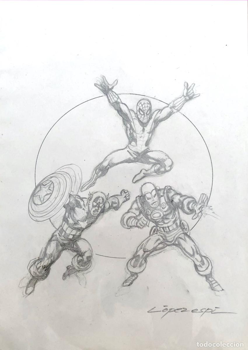 C&oacute;mics: LOPEZ ESPI DIBUJO ORIGINAL LAPIZ