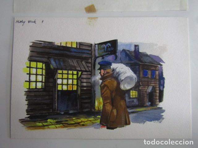 C&oacute;mics: PINTURA ORIGINAL GOUACHE ILUSTRADOR &rdquo;DELFIN VILLA&rdquo; - MOBY DICK - LIBROS JUVENILES VOL.2 - MAVES