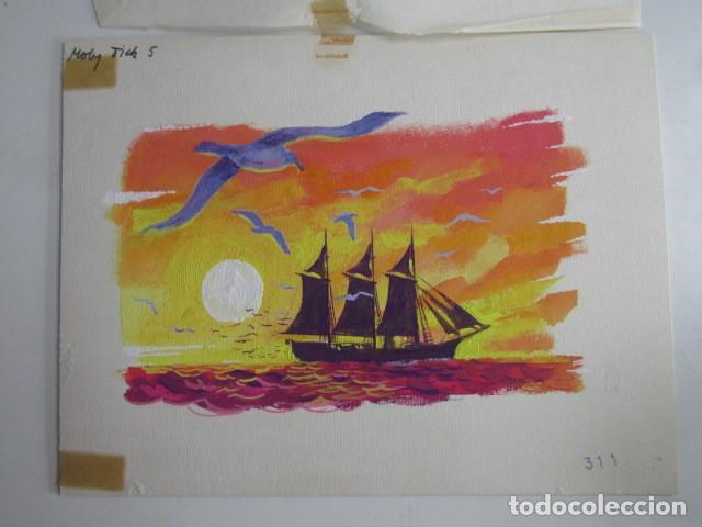 C&oacute;mics: PINTURA ORIGINAL GOUACHE ILUSTRADOR &rdquo;DELFIN VILLA&rdquo; - MOBY DICK - LIBROS JUVENILES VOL.2 - MAVES