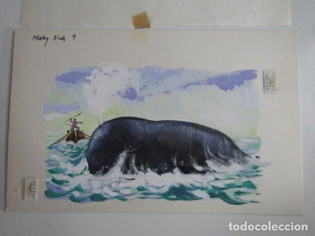 C&oacute;mics: PINTURA ORIGINAL GOUACHE ILUSTRADOR &rdquo;DELFIN VILLA&rdquo; - MOBY DICK - LIBROS JUVENILES VOL.2 - MAVES