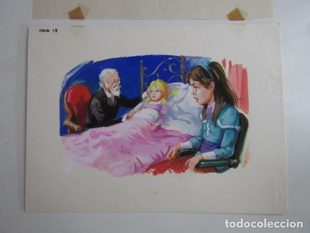 C&oacute;mics: PINTURA ORIGINAL GOUACHE ILUSTRADOR &rdquo;DELFIN VILLA&rdquo; - HEIDI - LIBROS JUVENILES VOL. 9 - MAVES